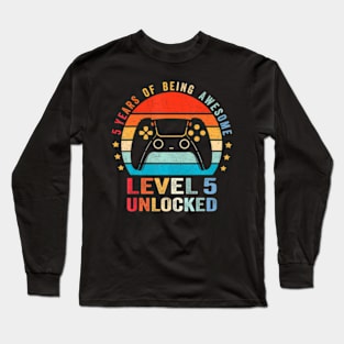 Level 5 Video 5th Birthday Long Sleeve T-Shirt